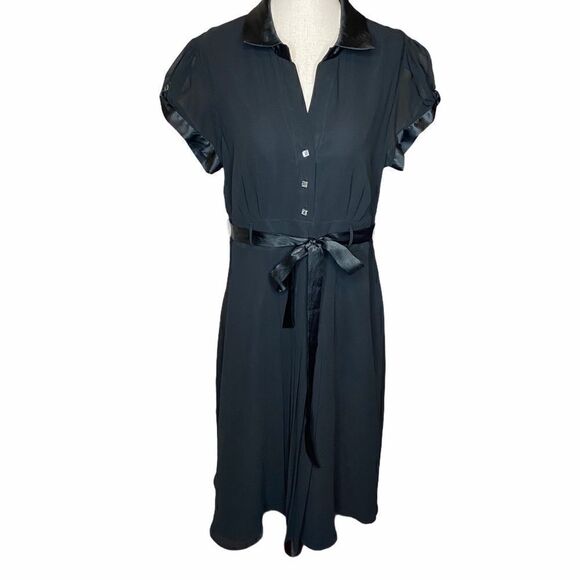 Vintage Retro Style Bethany B Dress Satin Trim 12 - Picture 1 of 10